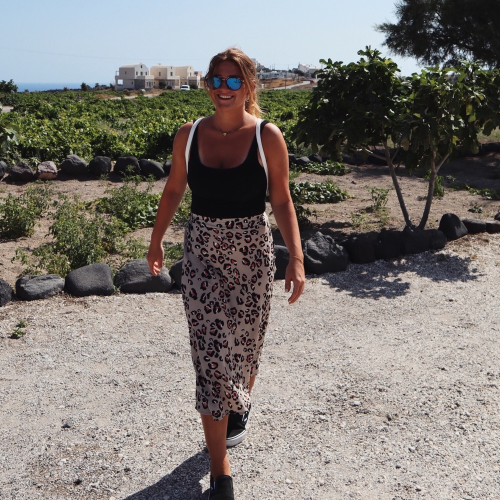 Cheetah midi skirt